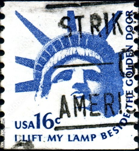 Photo: I lift my lamp beside the golden door ! US Postage. I lift my lamp beside the golden door ! US Postage.