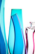 Blue bottles on a row Blue bottles on a row