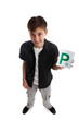 Teenager with licence P Plates