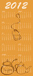 tea style design Calendar for 2012