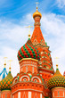 Cupolas of Saint Basil's Cathedral on Red square, Moscow, Russia