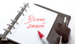 bonne année sur agenda en cuir