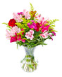 Flower bouquet arrangement centerpiece in vase Flower bouquet arrangement centerpiece in vase