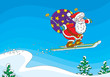 Santa Claus ski jumper