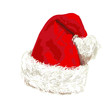 Santa Claus red hat on white background. Vector Santa Claus red hat on white background. Vector