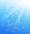 Underwater bubbles.