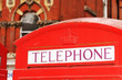 Red telephone booth in London