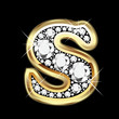 S gold with diamonds bling vector S gold with diamonds bling vector