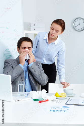 Photo: Blowing nose Blowing nose
