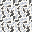 cartoon chess seamless pattern