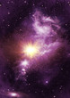 canvas print picture - Stars of a planet and galaxy in a free space