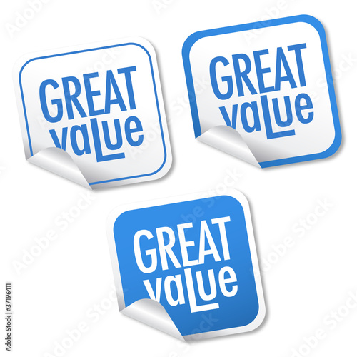Vector: Great value stickers Great value stickers