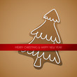 Vector Christmas card - gingerbread tree