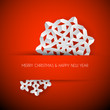 Vector white paper christmas snowflake