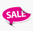 Vector pink Sale speech bubble Vector pink Sale speech bubble