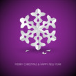 Vector white paper christmas snowflake