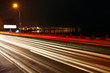 Night traffic light of big city