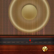 New Year's background with retro radio elements.