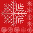 Snowflake set, vector illustration