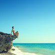 Beautiful woman on beach