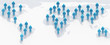 People over world map
