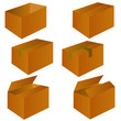 Vector: brown cardboard shipping box vector illustration brown cardboard shipping box vector illustration