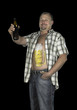 man with belly and beer