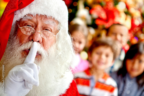 Photo: Santa keeping it quiet Santa keeping it quiet