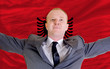 happy businessman because of profitable investment in albania