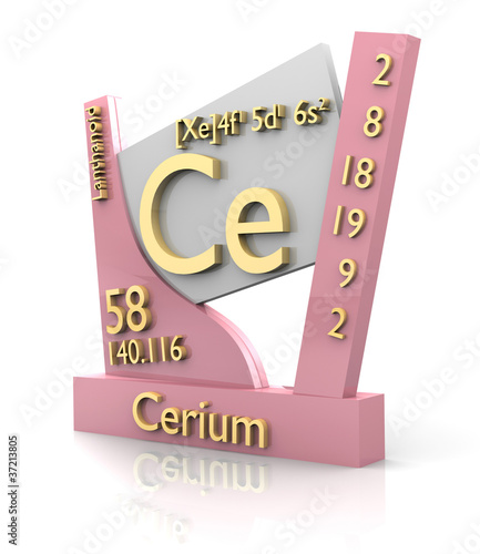 Illustration: Cerium form Periodic Table of Elements - V2 Cerium form Periodic Table of Elements - V2