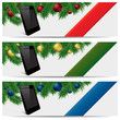 vector website headers, Christmas smart phone promotion banners vector website headers, Christmas smart phone promotion banners