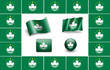 Illustration: Flag of Macau. icon set Flag of Macau. icon set