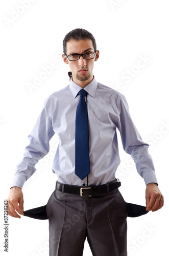 Photo: Businessman with empty pockets Businessman with empty pockets