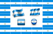 flag of Nicaragua. icon set