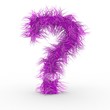 Texteffekt Haare pink Buchstabe Fragezeichen