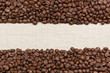 Coffee beans background for your text
