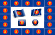 Illustration: asean flag asean flag