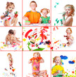 children with paint