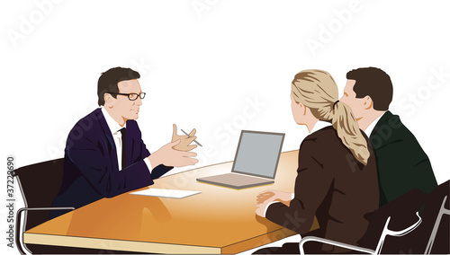 Vector: Beratung und Besprechung Beratung und Besprechung