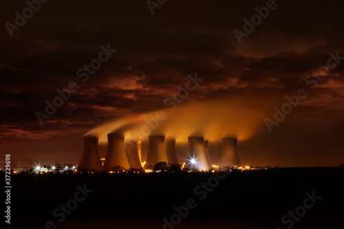 Photo: night power station night power station