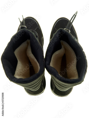 Foto: snow boots isolated on white background snow boots isolated on white background