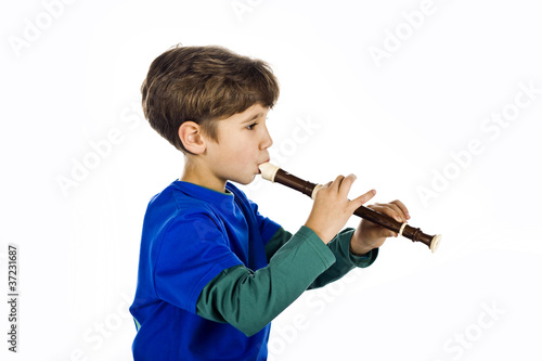 Foto: The kid and a flute The kid and a flute