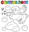 Coloring book angel theme image 3