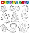 Vector: Coloring book gingerbread 1 Coloring book gingerbread 1