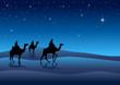 Silhouette illustration of Three Kings from the East