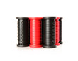 black and red rollers
