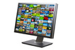 Foto: Modern LCD HDTV screen isolated Modern LCD HDTV screen isolated