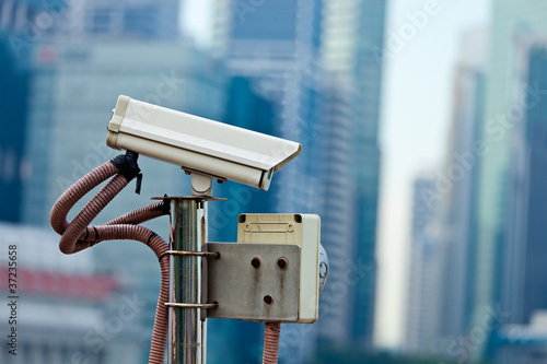 Photo: CCTV surveillance camera in Singapore CCTV surveillance camera in Singapore