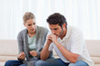 Foto: Man being mad at his fiance Man being mad at his fiance