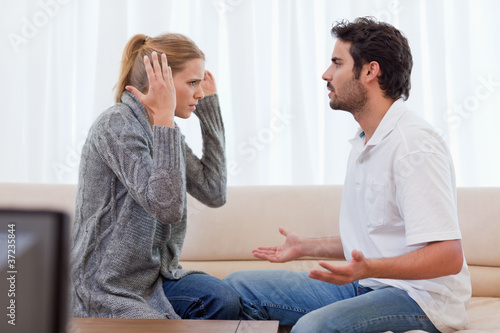 Photo: Young couple arguing Young couple arguing